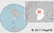 Gray Location Map of Colon, highlighted parent region, hill shading