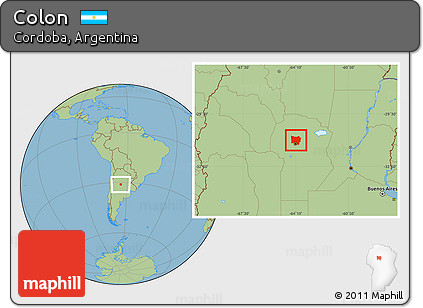 Savanna Style Location Map of Colon