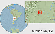 Savanna Style Location Map of Colon, hill shading