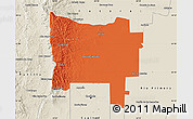 Political Map of Colon, shaded relief outside