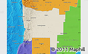 Shaded Relief Map of Colon, political outside