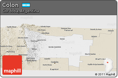 Classic Style Panoramic Map of Colon