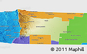 Physical Panoramic Map of Colon, political outside