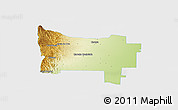 Physical Panoramic Map of Colon, single color outside