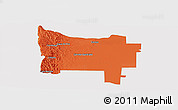 Political Panoramic Map of Colon, cropped outside