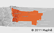 Political Panoramic Map of Colon, lighten, desaturated