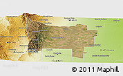 Satellite Panoramic Map of Colon, physical outside