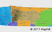 Satellite Panoramic Map of Colon, political outside