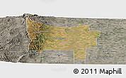 Satellite Panoramic Map of Colon, semi-desaturated