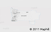 Silver Style Panoramic Map of Colon, single color outside
