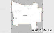 Gray Simple Map of Colon, cropped outside