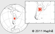 Blank Location Map of Cordoba, within the entire country