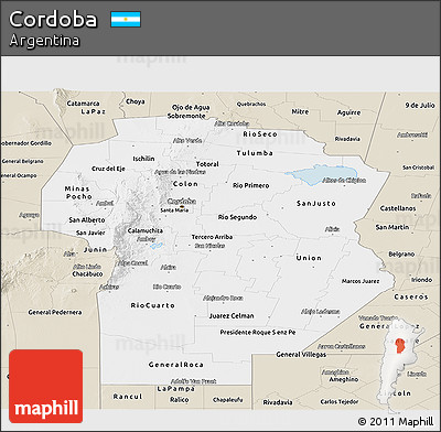 Classic Style Panoramic Map of Cordoba