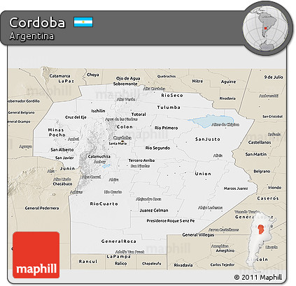Classic Style Panoramic Map of Cordoba
