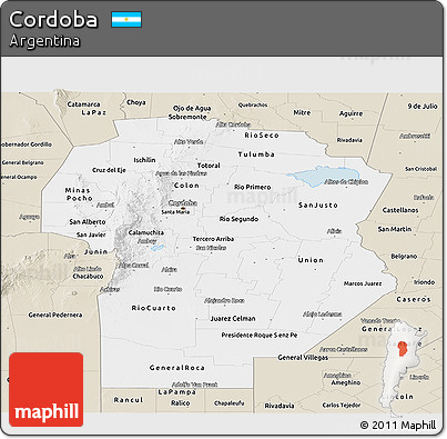 Classic Style Panoramic Map of Cordoba