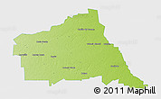Physical 3D Map of Rio Segundo, single color outside