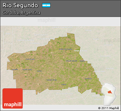Satellite 3D Map of Rio Segundo, lighten