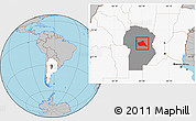 Gray Location Map of Rio Segundo, highlighted country, highlighted parent region