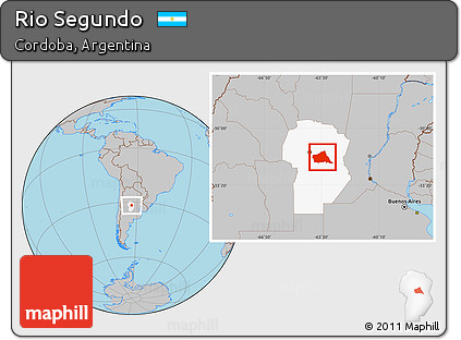 Gray Location Map of Rio Segundo, highlighted parent region