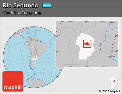Gray Location Map of Rio Segundo, highlighted parent region