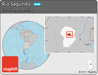 Gray Location Map of Rio Segundo, highlighted parent region