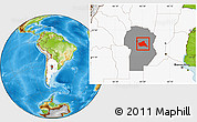 Physical Location Map of Rio Segundo, highlighted country, highlighted parent region