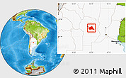 Physical Location Map of Rio Segundo, highlighted country
