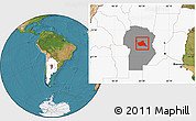 Satellite Location Map of Rio Segundo, highlighted country, highlighted parent region