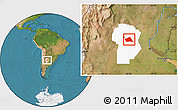 Satellite Location Map of Rio Segundo, highlighted parent region