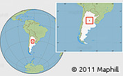 Savanna Style Location Map of Rio Segundo, highlighted country, within the entire country