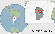 Savanna Style Location Map of Rio Segundo, highlighted country, highlighted parent region, hill shading