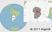 Savanna Style Location Map of Rio Segundo, highlighted country, highlighted parent region