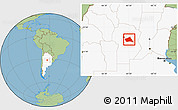 Savanna Style Location Map of Rio Segundo, highlighted country