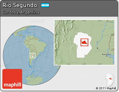 Savanna Style Location Map of Rio Segundo, highlighted parent region, hill shading