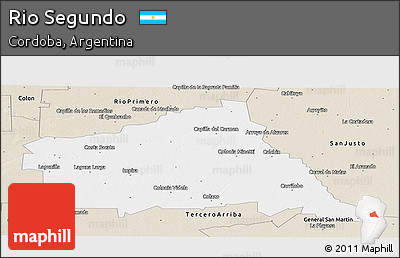 Classic Style Panoramic Map of Rio Segundo
