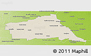 Shaded Relief Panoramic Map of Rio Segundo, physical outside