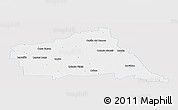 Silver Style Panoramic Map of Rio Segundo, single color outside