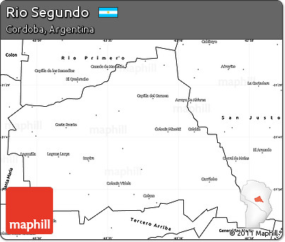 Blank Simple Map of Rio Segundo