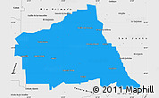 Political Simple Map of Rio Segundo, single color outside, borders and labels