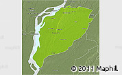 Physical 3D Map of Goya, semi-desaturated