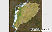 Satellite 3D Map of Goya, darken