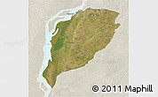 Satellite 3D Map of Goya, lighten