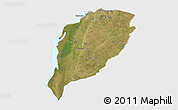 Satellite 3D Map of Goya, single color outside