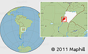 Savanna Style Location Map of Goya, highlighted parent region