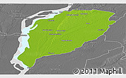 Physical Panoramic Map of Goya, desaturated