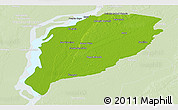 Physical Panoramic Map of Goya, lighten