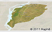 Satellite Panoramic Map of Goya, lighten