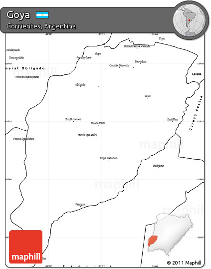 Blank Simple Map of Goya