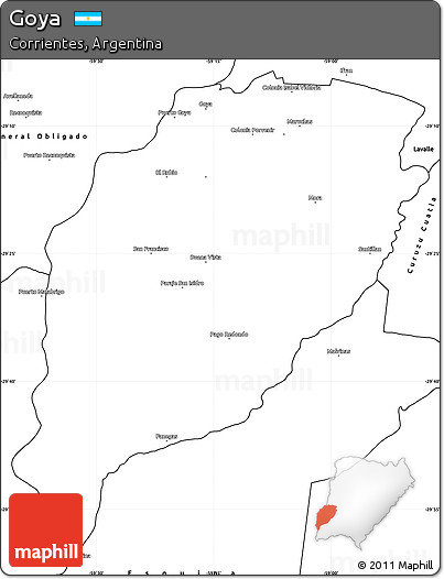 Blank Simple Map of Goya
