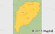 Savanna Style Simple Map of Goya, cropped outside